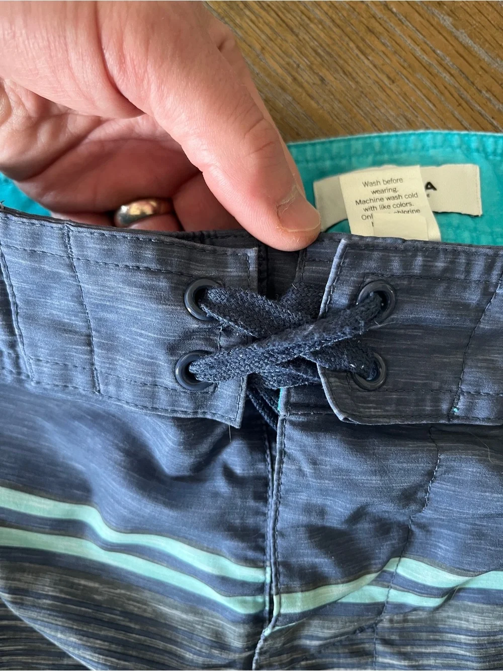 Sonoma Men's Navy, Teal & Cream Board Shorts